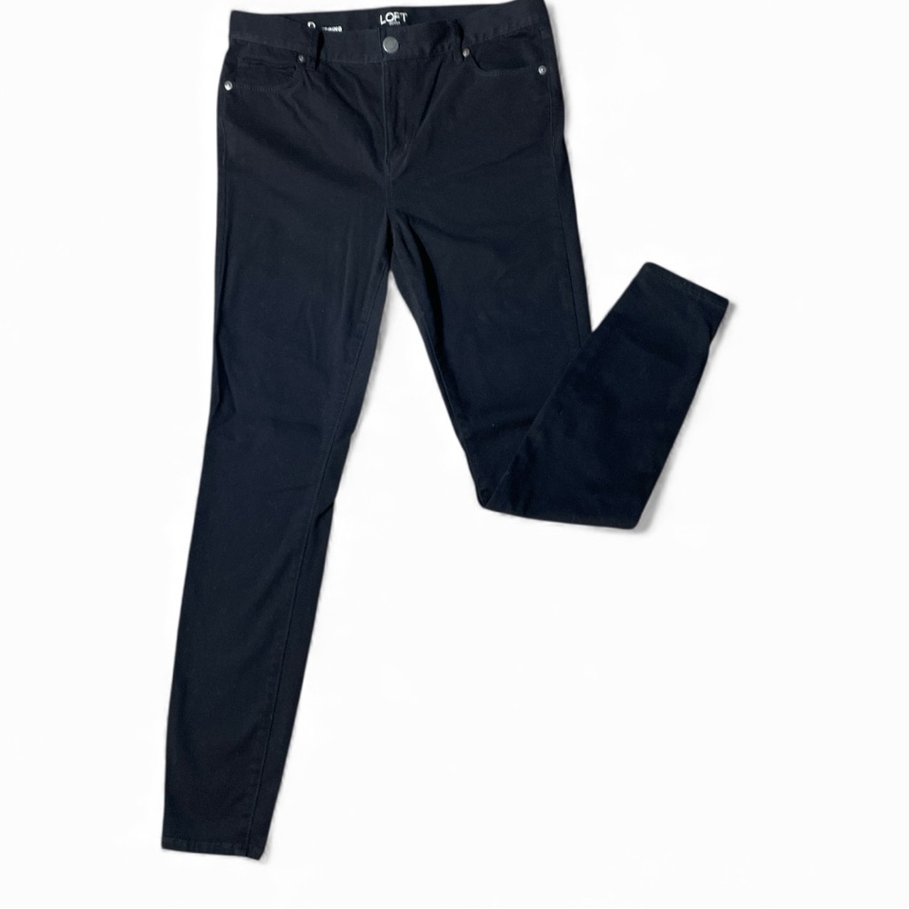 G4- LOFT Women’s Size 8 dressy Legging pant Midnight Black Slim